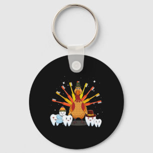 Porte-clés Happy Thanksgiving Cute Turkey
