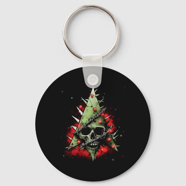 Porte-clés Harmonisation des contrastes Arbre de Noël rencont (Recto)