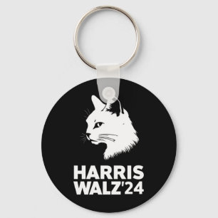 Porte-clés Harris Waltz 2024 Election Funny Cat Kamala Tim