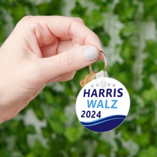 Porte-clés Harris Walz 2024 pour le président Blue Wave