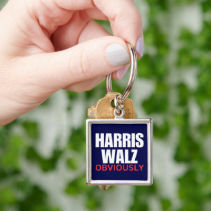 Porte-clés Harris Walz ÉVIDEMMENT   Harris Walz 2024 Évidemme