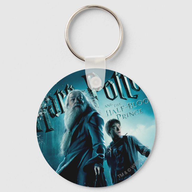 Porte-clés Harry Potter et Dumbledore sur des rochers 1 (Recto)