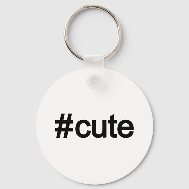 Porte-clés Hashtag # Cute (Recto)
