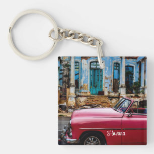 Porte-clés Havana Cuba Voiture rouge Vintage