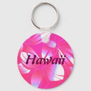 Porte-clés Hawaïen Floral Imprimer Porte - clé rose