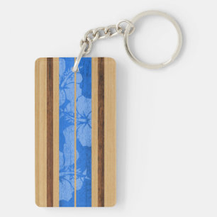 Porte - clés hawaïens en bois de Faux de planche
