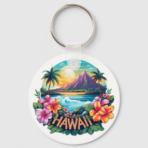 Porte-clés Hawaii Aloha Tropical Beach Mountains Voyage