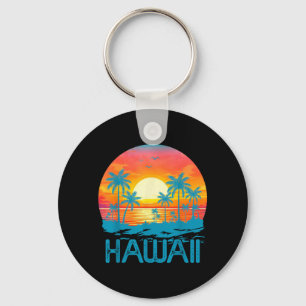 Porte-clés Hawaii Coucher de Soleil Vintage Tropical Eté Hawa