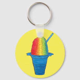 Porte-clés Hawaiian Rainbow Shave Ice Froid Dessert Hawaii