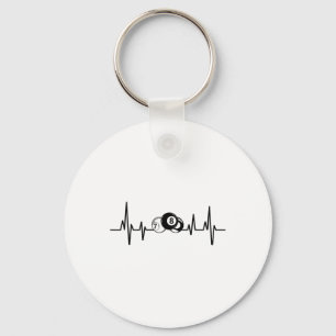 Porte-clés Hearbeat Pool Billard Lecteur Billard Cue