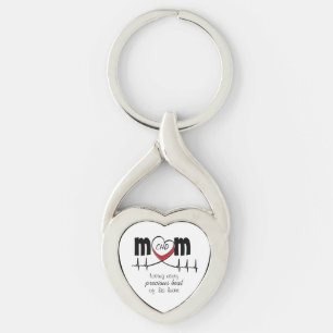 Porte-clés Heart Mom CHD Metal Porte - clé