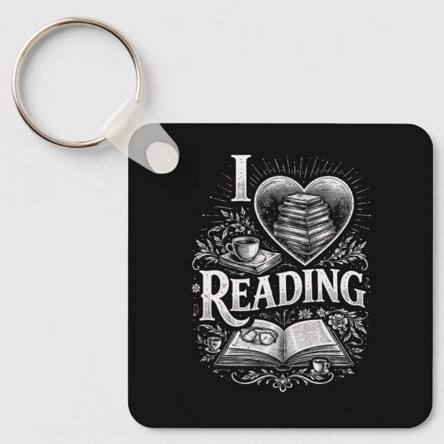 Porte-clés Heart of a Book Lover (Recto)