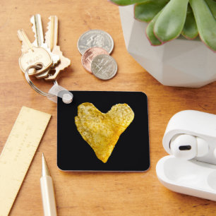 Porte-clés Heart Shaped Potato Chip Keychain