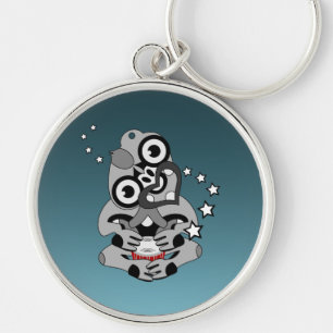 Porte-clés Hei Tiki Nouvelle-Zélande Drum Maori design
