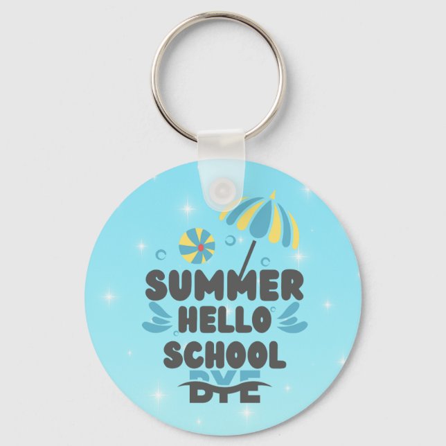 Porte-clés Hello Summer Bye School Acrylic Keychain (Recto)