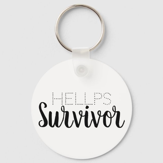 Porte-clés Hellp Syndrome Survivor Keychain Black (Recto)