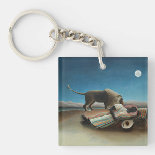 Porte-clés Henri Rousseau Dormir Gitan Lion Peinture
