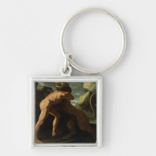 Porte-clés Hercule combattant avec le lion de Nemean