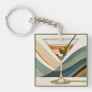 Porte-clés Heure du cocktail Martini du milieu du XXe siècle