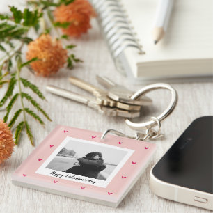 Porte-clés Heureuse Sainte-Valentin Coeur rose et rouge C