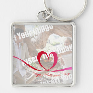 Porte-clés Heureuse Sainte-Valentin de photo