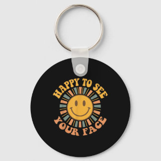 Porte-clés Heureux de voir votre visage Retro Enseignant heur
