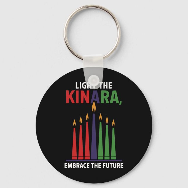 Porte-clés Heureux Kwanzaa bougies Afrique Fête Afrique Améri (Recto)