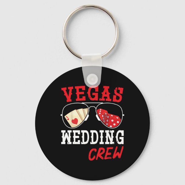 Porte-clés Heureux Marie Mariée Marié Et Femme Vegas Mariage (Recto)