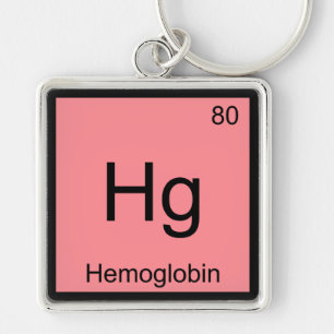Porte-clés Hg - Hémoglobine Chimie Élément Symbole Sang Tee
