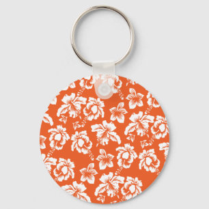 Porte-clés Hibiscus d'Hawaï orange