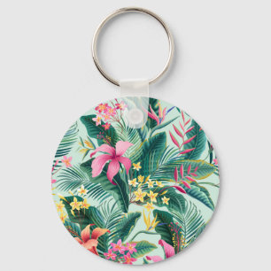 Porte-clés Hibiscus tropicaux : Motif Floral sans joint