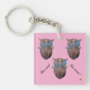 Porte-clés Hibou Coloré
