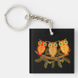 Porte-clés Hibou des arbres