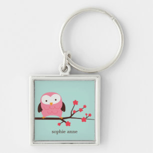 Porte-clés Hibou mignon de ressort
