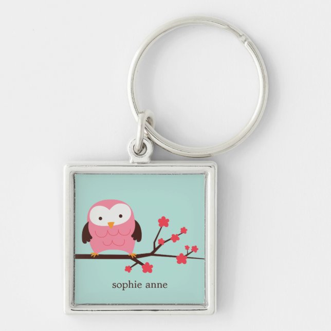 Porte-clés Hibou mignon de ressort (Devant)