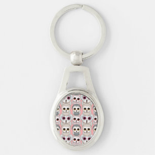 Porte-clés Hiboux Bébés sur Fond Rose Pâle Motif