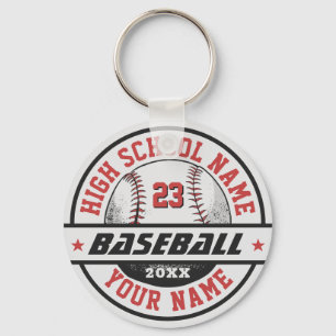Porte-clés High School Baseball Player Personalized Sports