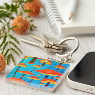 Porte-clés Hippie Dreamy Retro Vibe Enchanter Champignons