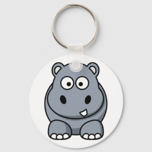 Porte-clés Hippo de dessin