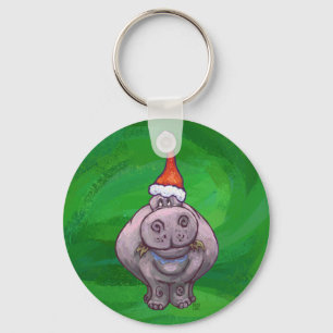 Porte-clés Hippo Festif Sur Vert
