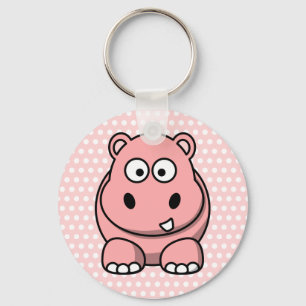 Porte-clés Hippo rose mignon