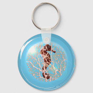 Porte-clés Hippocampe dans un porte - clé de bulle