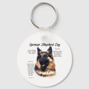 Porte-clés Histoire du chien de berger allemand (poil long) C
