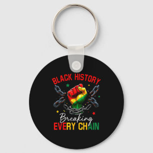 Porte-clés Histoire noire brisant chaque chaîne africain