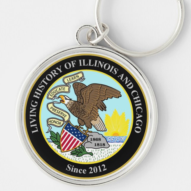 Porte-clés Histoire vivante de l'Illinois et du Chicago® Grou (Devant)