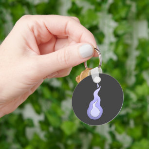 Porte-clés Hitodama flamme : Esprit japonais Yokai