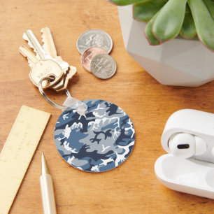 Porte-clés Hiver Camouflage bleu neige, Militaire, Armée