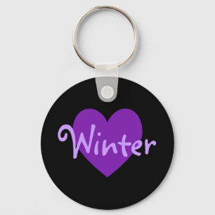 Porte-clés Hiver en violet