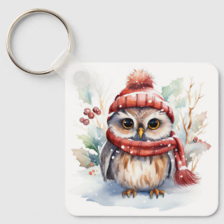 Porte-clés Hivernal chouette