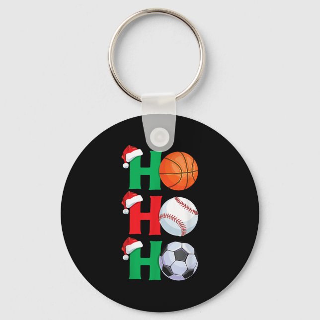 Porte-clés Ho Ho Ho Boys Christmas Srts Basketball S (Recto)